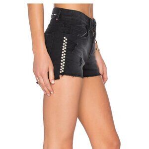 BNWT - ETIENNE MARCEL BLACK CUT OFF STUD SHORTS - 29